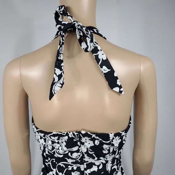 Speechless Black White Floral Halter Sequin Dress - Picture 9 of 9